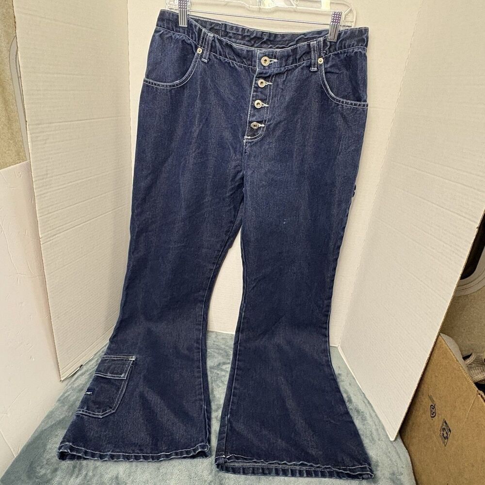 Vintage Jordache Womans Jeans Size 15/16 Wide Leg Skater Jeans Punk Y2K 90s